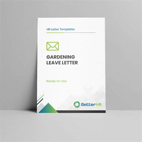 gardening leave letter template